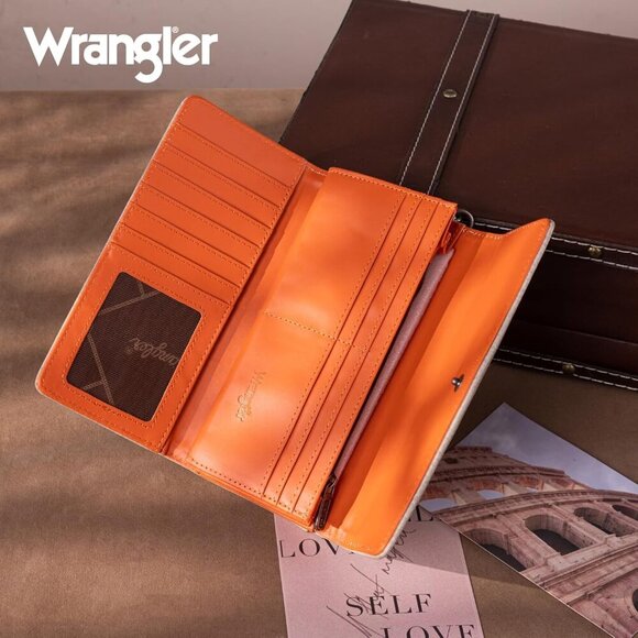 Chic X Wrangler Wallet for Women - Vegan Leather Phone Wristlet & Coin Purse - Picture 6 of 6